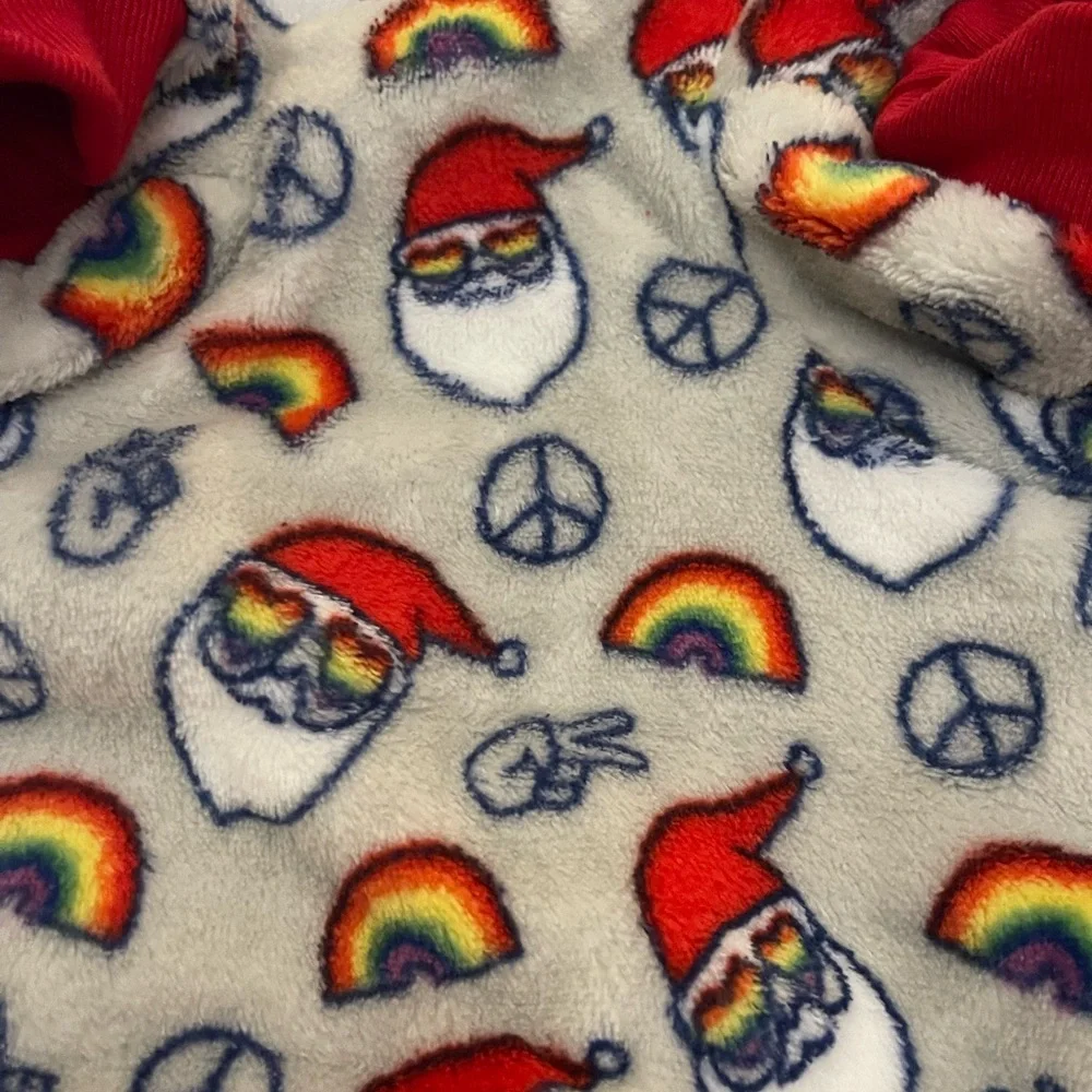 🎉HOST PICK🎉HOTEL DOGGY Pride Santa Plush Dog Romper, High Rise, XS and Med, NWT